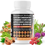 Ceylon Cinnamon 3000mg Apple Cider Vinegar 3000mg Turmeric 2000mg Panax Ginseng 2000mg Berberine 150