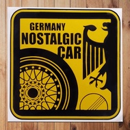 Sticker Germany Nostalgic Car Square New