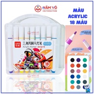 [MK101 18 COLORS] Marker Pen / Acylic Colored Brush Pen / Acrylic Marker MK 101 18 Colors TRIANGLE B