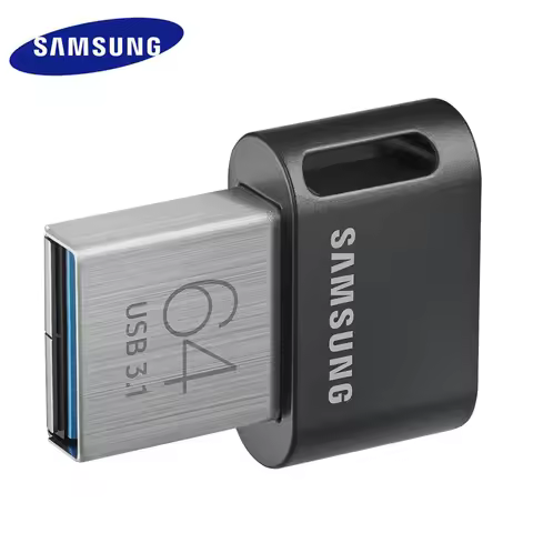 SAMSUNG 64GB FIT Plus Mini USB 3.1 Flash Drive Read speeds up to 300 MB/s for laptops, tablets, TV’s