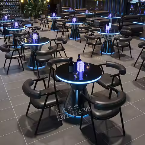 Bright Bar Dining Tables Cafe Kitchen Outdoor Table Cocktail High Room Decor Dj Booth Folding Gold S