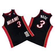 2026 Embroidered Basketball Jersey 2005 New For Men Miami Heat 3 Dwyane Wade Sports Black