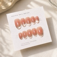 Blush Cat Eye Nails | False Nails | Press On Nails | Fake Nails | Press On Nails