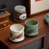 Kiln Change Tea Cup Retro Ceramic Coffee Cup Simple Artistic Sense Tea Cup Coffee Cup Underglaze Col