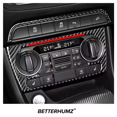 For Audi Q3 8U 2012-2018 Carbon Fiber Center Console CD Air Conditioner Panel Trim Stickers Car Inte