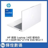 HP 超品 14 EP0065TU 14吋效能筆電(i7-1360P/16G/1TB SSD/Win11/極地白)