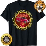 L0S Angeles County 51 Truck Fire Dept Rescue Squad T Shirt