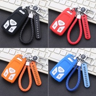 Sesuai untuk sarung kunci Audi A4L Q5L 18 model Q7 21 model A5 sarung kunci silikon kereta rantai ku