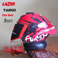 หมวกกันน็อค Lazer Tango SR ลายOni Red Oni Greyสีแดงด้าน มีแว่นกันแดดในตัว รองรับหูฟังบลูทูธ