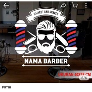 BARBER SHOP STICKER GLASS STICKER SIZE 40X38CM
