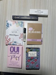 Gucci, DKNY, Juicy Couture, Salvatore Ferragamo 香水 sample