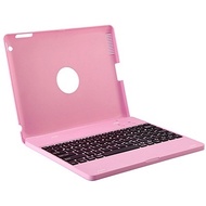 Powerbank Bluetooth Wireless Keyboard Case Cover Stand for Apple The New ipad 2/3 Pink