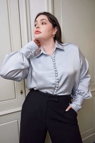 bacon. - Caviar Shirt (เดรสสาวอวบ เดรสออกงานสาวอวบ ชุดแต่งงานสาวอวบ ไซส์ใหญ่ Plus size XL 2XL 3XL 4X