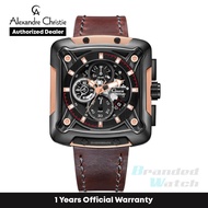 [Official Warranty] Alexandre Christie 3030MCLBRBA Women's Brown Dial Leather Strap Watch