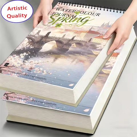 A4/A5 180GSM Coiled Watercolor Pad, 26 Sheets Soft Paper, Easy Use Notebook for Painting, Doodling, 