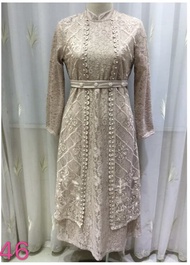 (COD) NEW Collection Gamis Kebaya Pesta Brokat Import //Gamis brokat mix tille// Gamis Pesta Super M