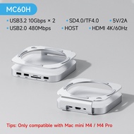 Hagibis USB C ฮับพร้อม M.2 SSD สำหรับ Mac Mini M4/M4 Pro Stand Type-C แท่นวางมือถือ SSD เคส USB3.2 G