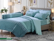 ผ้าปูที่นอนเจสสิก้า Jessica รหัสสินค้า J262 ลายดอกกราฟฟิก สีเขียว ขนาด 3.5 ฟุต 5 ฟุต และ 6 ฟุต สำหรั