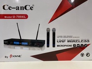 ไมค์ลอย ไมโครโฟนไร้สาย แบบมือถือ ไมค์ 2 ตัว Ce-anCe U-789XL Wireless Microphone UHF