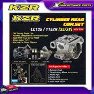 LC135/ Y15ZR Super Head Full Set 22/25 &amp; 25/28 Racing Cylinder Head Complete Set KZR  KOZI
