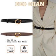 Leather Belts For Men And Women Small Belts 1.8cm CATHIE Small Copper Face Thick Genuine Leather blazer, Beochanchan