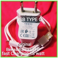 CHARGER OPPO TYPE C ORIGINAL 100% A54 A92 A53 A52 Reno 4f USB tipe C fast Charging 18 watt original