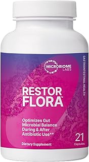 Microbiome Labs RestorFlora PD Yeast & Spore Probiotic - Daily Probiotic for Gut Health with Sacchar
