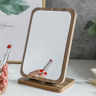 Gaya Baru Kayu  Desktop Solek Cermin Definisi Tinggi Satu Muka Cermin Kecantikan Cermin  Pelajar Asrama Cermin Meja Besar