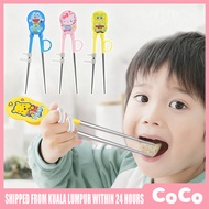 Cartoon Kids Training Chopsticks - Stainless Steel Beginner Learning Chopsticks for Children