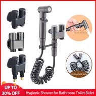 Hygienic Shower for Bathroom Toilet Bidet Shower Head Double Outlet Angle Valve Sets of Bathroom Accessories Bidet Toilet Seat
