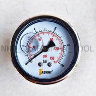 Gay Wind Pressure Gauge (Oil) Thread Back Outlet TASANI Brand Size X-60 Dial 60 Mm (10Bar-150Psi) Go