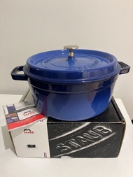 Staub Round Cocotte 24cm 鑄鐵鍋 Cobalt Blue
