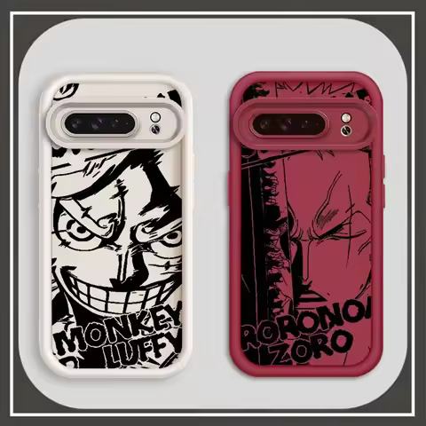 Luxury Zoro One Piece Luffy Art For Google Pixel 9 8A 8 7 7A Pro XL 5G Eye Ladder Phone Case Soft TP