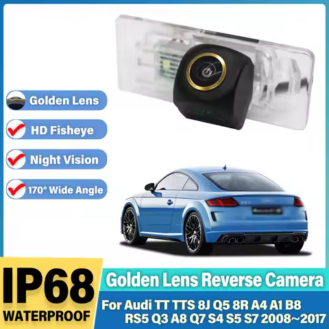 170 Degree HD 1080x720P Fisheye Lens Rear View Camera For Audi TT TTS 8J Q5 8R A4 A1 B8 RS5 Q3 A8 Q7