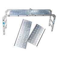 12 Step 16 Step Foldable Ladder Aluminium Ladder Multipurpose Ladder (foot straight) with walking platform Staging Board