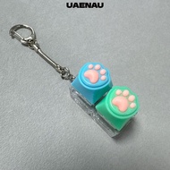 UAENAU Cat Claw Keychain, 2Keys Keys Button Keyboard Keychain, Portable Relief Stress Pass The Time 