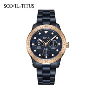 Solvil et Titus W06-03147-007 Women's Quartz Analogue Watch in Blue Dial and Stainless Steel Strap
