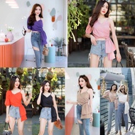 Sunny A Single Strap One Shoulder Nine Wear Spaghetti Ruffle Top