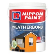 NIPPON 18L Nippon Paint Weatherbond (1001 Brilliant White ) Cat Putih White Paint Water Based Exterior Wall Paint