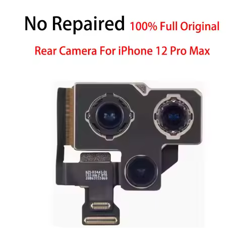 For iPhone 12 Pro Max Mini Full Original No Repaired Back Rear Main Camera Flash Module Sensor Flex 