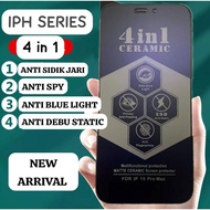 LAYAR [A] Ceramic 4in1 Anti Dust + Spy + Glare + Anti Blue 15 Promax 15 14 Plus 14 13 Pro 13 12 Mini