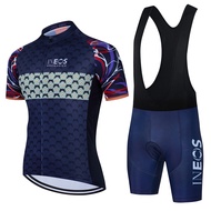 Hot Sale Summer INEOS Cycling Jersey Suit Mountain Bike Road Bike Sportswear Quick-Drying Unisex Can