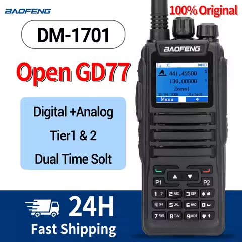 Baofeng DMR Mobile Radio Walkie Talkie Transceiver Analog & Digital DM 1701 Tier1+2 Dual Time Slot O