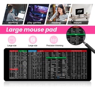 Mouse Pad Extended Mousepads Keyboard Shortcut Extended Desk Pad Large Desk Mat Mousepad 90cm×40cm