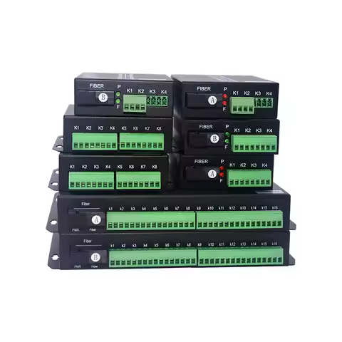 2 4 8 16 Channel Dry Contact Closure over Fiber Converter Dry contact signals to Fiber Optical Trans