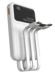 (มีCCC) Commy Powerbank P8 10000 mAh พาวเวอร์แบงค์มีสายในตัว ชาร์จพร้อมกันได้สูงสุด 4 อุปกรณ์ รับประ