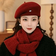 cap woman Beret Woolen Shaping Beret Women 2024 New Style Autumn Winter Warm Temperament Fashion Fac
