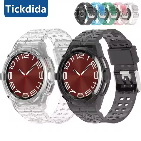 Strap for Samsung Galaxy Watch 6 Classic 47mm 43mm Case Silicone Sport Bracelet Correa for Galaxy Wa