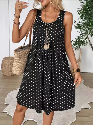 Women's Summer Dress, Polka Dot Dress