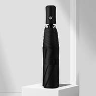 Percetakan Payung Logo Automatik Sepenuhnya Payung Tiga Lipat Perniagaan Besar Pelekat Hitam Lipat H